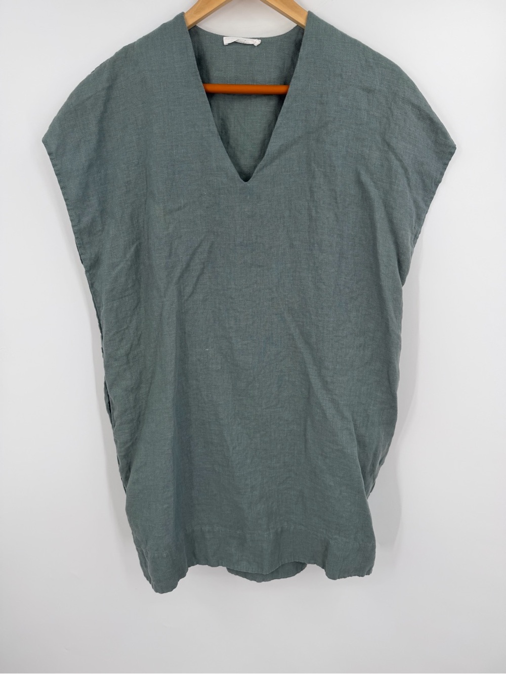 🌿 Beaumont Organic Linen Tunic/Mini Dress - Sage Green - XS